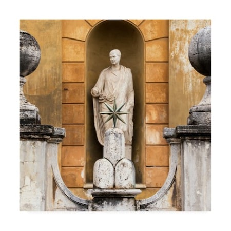 Philippe Hugonnard 'Dolce Vita Rome 3 Vatican Statue' Canvas Art,35x35